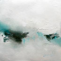 Painting Se dessinent sur la glace by Dumontier Nathalie | Painting Abstract Oil Minimalist