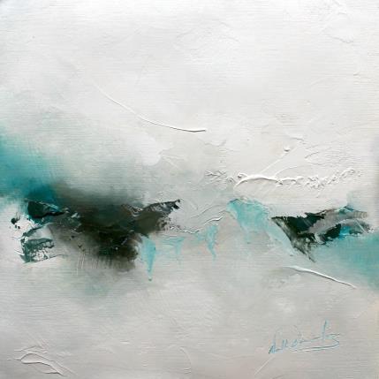 Painting Se dessinent sur la glace by Dumontier Nathalie | Painting Abstract Oil Minimalist