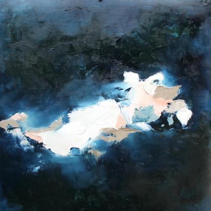 Painting La  lueur du soir by Dumontier Nathalie | Painting Abstract Oil Minimalist