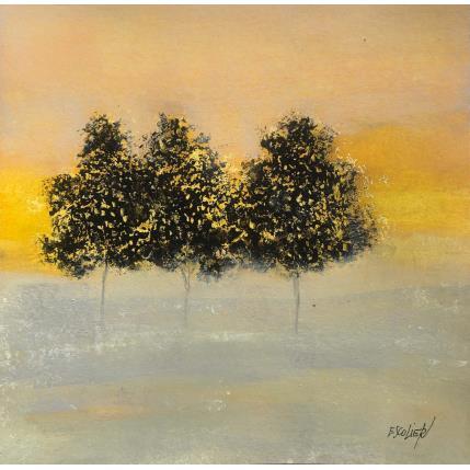 Peinture Graines de lumière par Escolier Odile | Tableau Figuratif Acrylique Minimaliste, Nature, Paysages