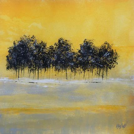 Painting Bain de lumiere by Escolier Odile | Painting Figurative Acrylic Landscapes, Minimalist, Nature