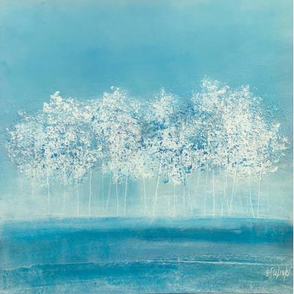 Peinture Legereté dans les arbres   par Escolier Odile | Tableau Figuratif Acrylique Minimaliste, Nature, Paysages