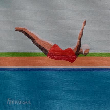 Peinture Red swinsuit par Trevisan Carlo | Tableau Surréalisme Huile Sport