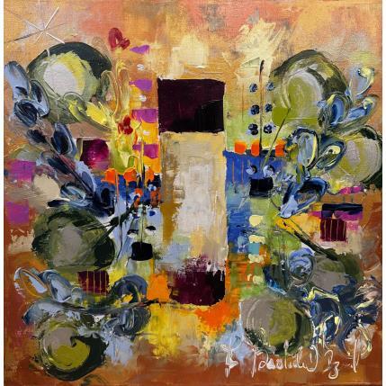 Peinture Escapade en eau douce par Bastide d´Izard Armelle | Tableau Abstrait Acrylique, Huile Paysages