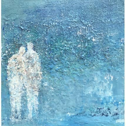 Peinture A la lisière du ciel par Escolier Odile | Tableau Figuratif Acrylique Minimaliste, Paysages, Scènes de vie