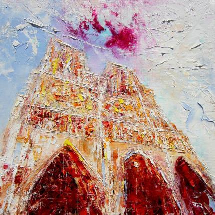 Peinture Notre Dame de Paris #2 par Reymond Pierre | Tableau Figuratif Huile Architecture, Urbain