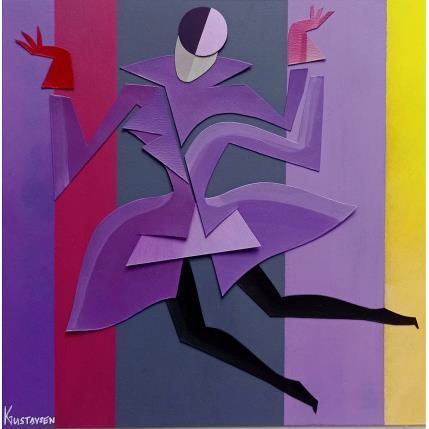 Peinture Joy par Gustavsen Karl | Tableau Figuratif Acrylique, Bois, Collage Mode