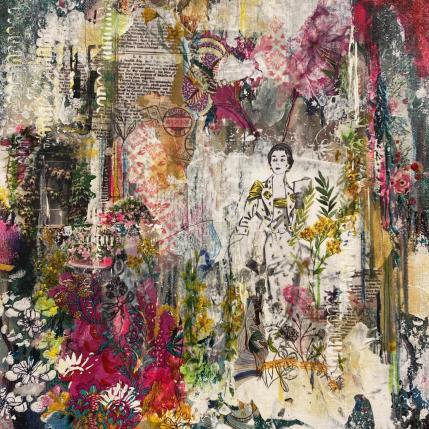 Painting Welcome to paradise by Bergeron Marie-Josée | Painting Surrealism Acrylic, Gluing, Oil