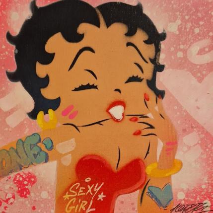 Peinture Betty Happy par Kedarone | Tableau Pop-art Acrylique, Graffiti Icones Pop