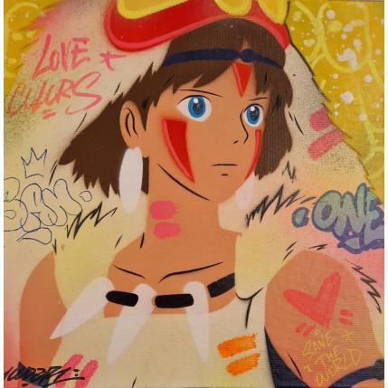 Peinture Mononoké  par Kedarone | Tableau Pop-art Acrylique, Graffiti Icones Pop