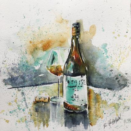 Peinture Côte du Rhône par Hoffmann Elisabeth | Tableau Figuratif Aquarelle Natures mortes, Scènes de vie