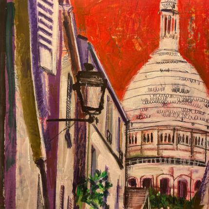Peinture Nouveau quartier par Anicet Olivier | Tableau Figuratif Acrylique, Pastel Architecture, Urbain