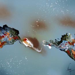 Painting C2457 by Naen | Painting Abstract Acrylic, Ink