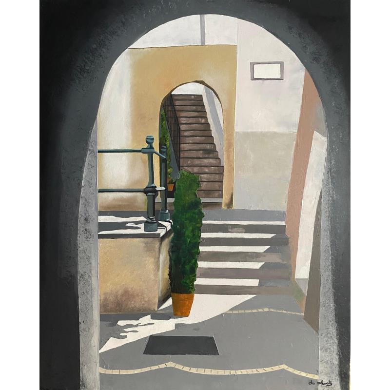 Peinture Atrani 4  par Du Planty Anne | Tableau Figuratif Huile Architecture