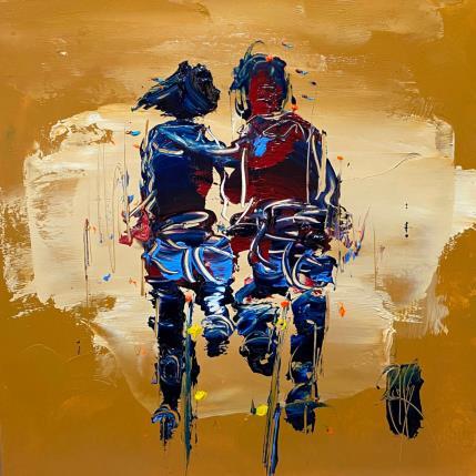 Painting Bonheur à deux by Raffin Christian | Painting Figurative Oil Life style