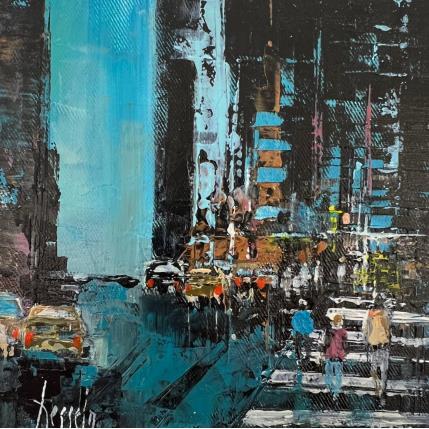 Peinture Piétons à NY par Dessein Pierre | Tableau Figuratif Huile