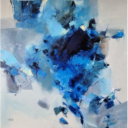Peinture A blue eyed sky par Virgis | Tableau Abstrait Huile Minimaliste