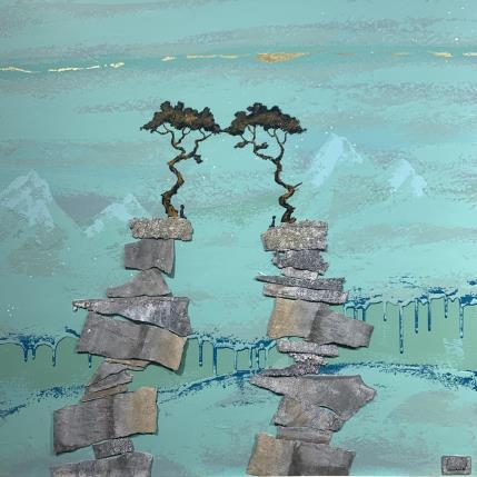 Painting N° 5126 Energies connexes by Lemonnier  | Painting Subject matter Acrylic, Zinc Landscapes