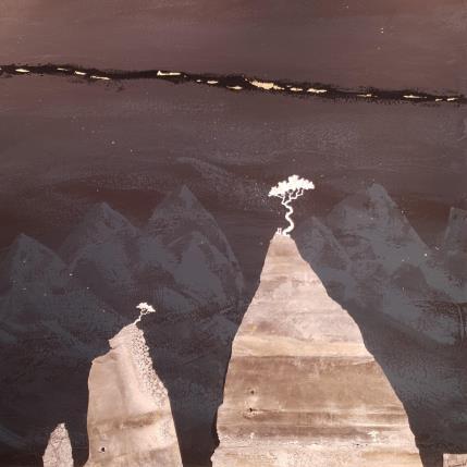 Gemälde N°4826 Au crépuscule von Lemonnier  | Gemälde Materialismus Acryl, Zinc Landschaften