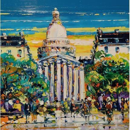 Painting Autour du Panthéon by Corbière Liisa | Painting Figurative Oil Landscapes