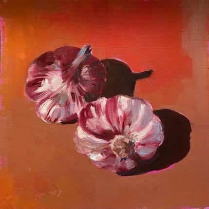 Painting Ails roses by Morales Géraldine | Painting Figurative Oil Still-life