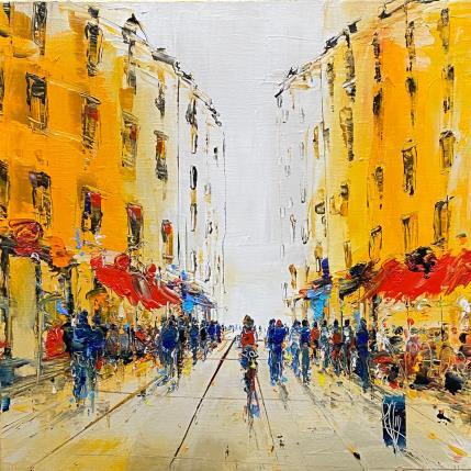 Painting Balade en ville by Raffin Christian | Painting Figurative Oil Urban