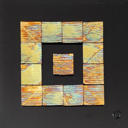 Peinture Palm Beach par Bauquel Véronique | Tableau Abstrait Bois Minimaliste