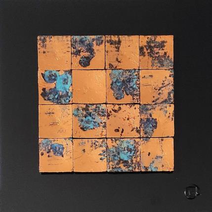 Peinture Yucatan par Bauquel Véronique | Tableau Abstrait Bois Minimaliste