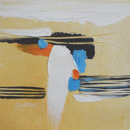 Peinture Harvest par Gaultier Dominique | Tableau Abstrait Huile Noir & blanc