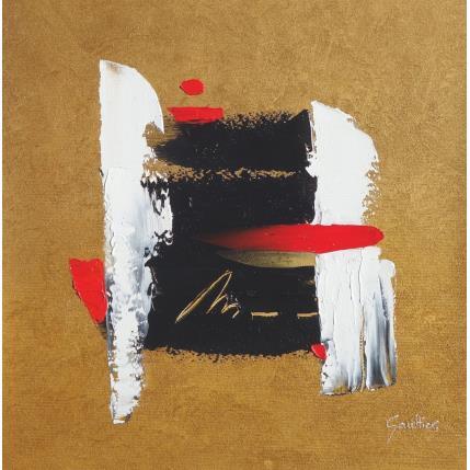 Peinture Souvenir d'Asie par Gaultier Dominique | Tableau Abstrait Huile Minimaliste