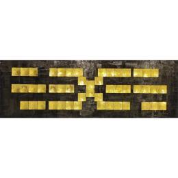 Pintura Make a wish 2 por Bauquel Véronique | Pintura Abstract Acrylic, Gluing, Gold leaf, Lacquer, Resin, Wood Minimalist