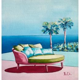 Pintura Sept couleurs por Chassagnette Béatrice | Pintura Figurative Oil Landscapes