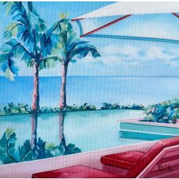 Pintura Ciel bleu por Chassagnette Béatrice | Pintura Figurative Oil Landscapes, Pop icons