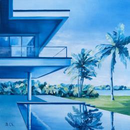 Pintura Jour natal por Chassagnette Béatrice | Pintura Figurative Oil Landscapes, Marine