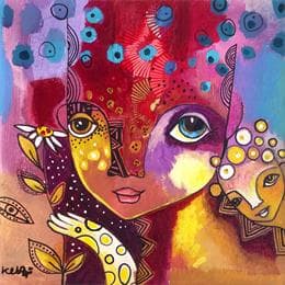 Peinture Groseille par Ketfa Laure | Tableau Art Singulier Acrylique Portraits