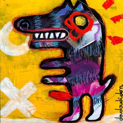 Peinture Vie de chien par Doudoudidon | Tableau Art Singulier Acrylique Animaux, Nu