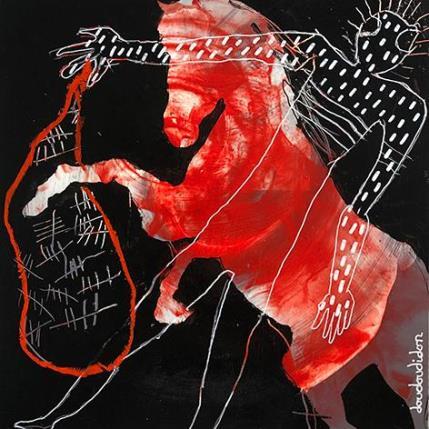 Peinture Force est de constater le temps qui passe par Doudoudidon | Tableau Art Singulier Acrylique