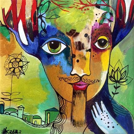 Peinture Vagabond par Ketfa Laure | Tableau Art Singulier Acrylique Portraits