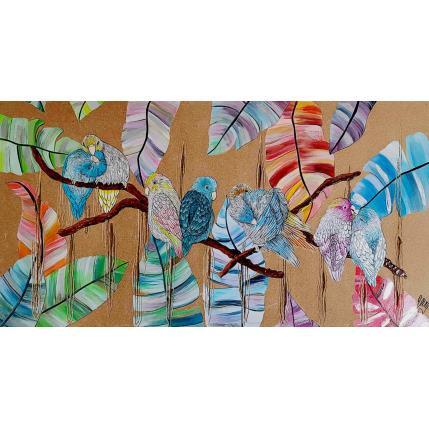 Peinture Tendrement enlacés par Geiry | Tableau Matiérisme