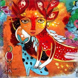 Peinture Un dialogue avec nous par Ketfa Laure | Tableau Art Singulier Acrylique Scènes de vie