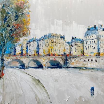 Painting Quai de Seine by Raffin Christian | Painting Figurative Oil Urban