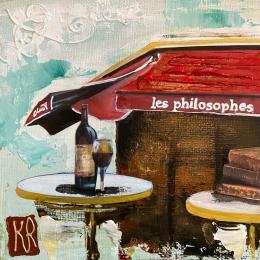 Peinture Refaire le monde par Romanelli Karine | Tableau Figuratif Acrylique, Collage, Pastel, Posca Scènes de vie