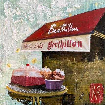 Peinture La cerise par Romanelli Karine | Tableau Figuratif Acrylique, Collage, Pastel, Posca Scènes de vie