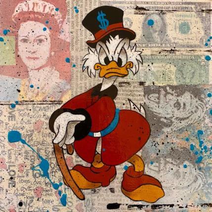 Peinture Picsou prend la pause par Marie G.  | Tableau Pop-art Acrylique, Bois, Collage Icones Pop