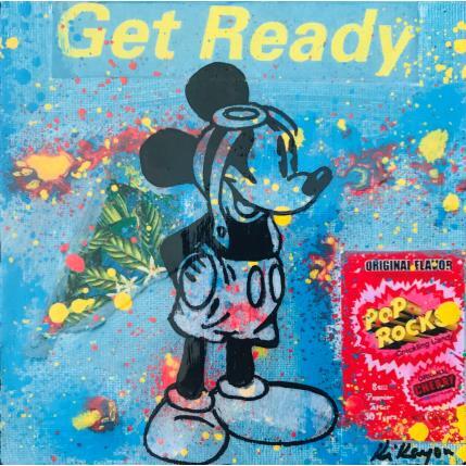 Peinture Mickey aviateur  par Kikayou | Tableau Pop-art Acrylique, Collage, Graffiti Icones Pop