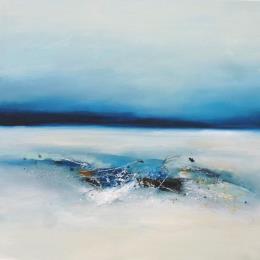 Painting L'AUTRE HEMISPHERE by Han | Painting Abstract Acrylic, Gluing Marine