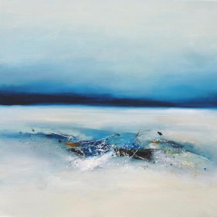 Peinture L'AUTRE HEMISPHERE par Han | Tableau Abstrait Acrylique, Collage Marine