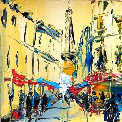 Peinture Rue animée par Raffin Christian | Tableau Figuratif Huile Urbain