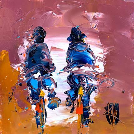 Peinture Complices par Raffin Christian | Tableau Figuratif Huile Scènes de vie