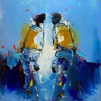 Peinture Notre petit délire par Raffin Christian | Tableau Figuratif Huile Scènes de vie